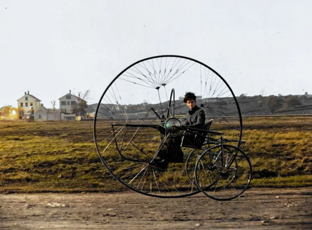 Новый трехколесный велосипед Oldreive&#39;s Iron Horse, Калифорния. 1882 год.